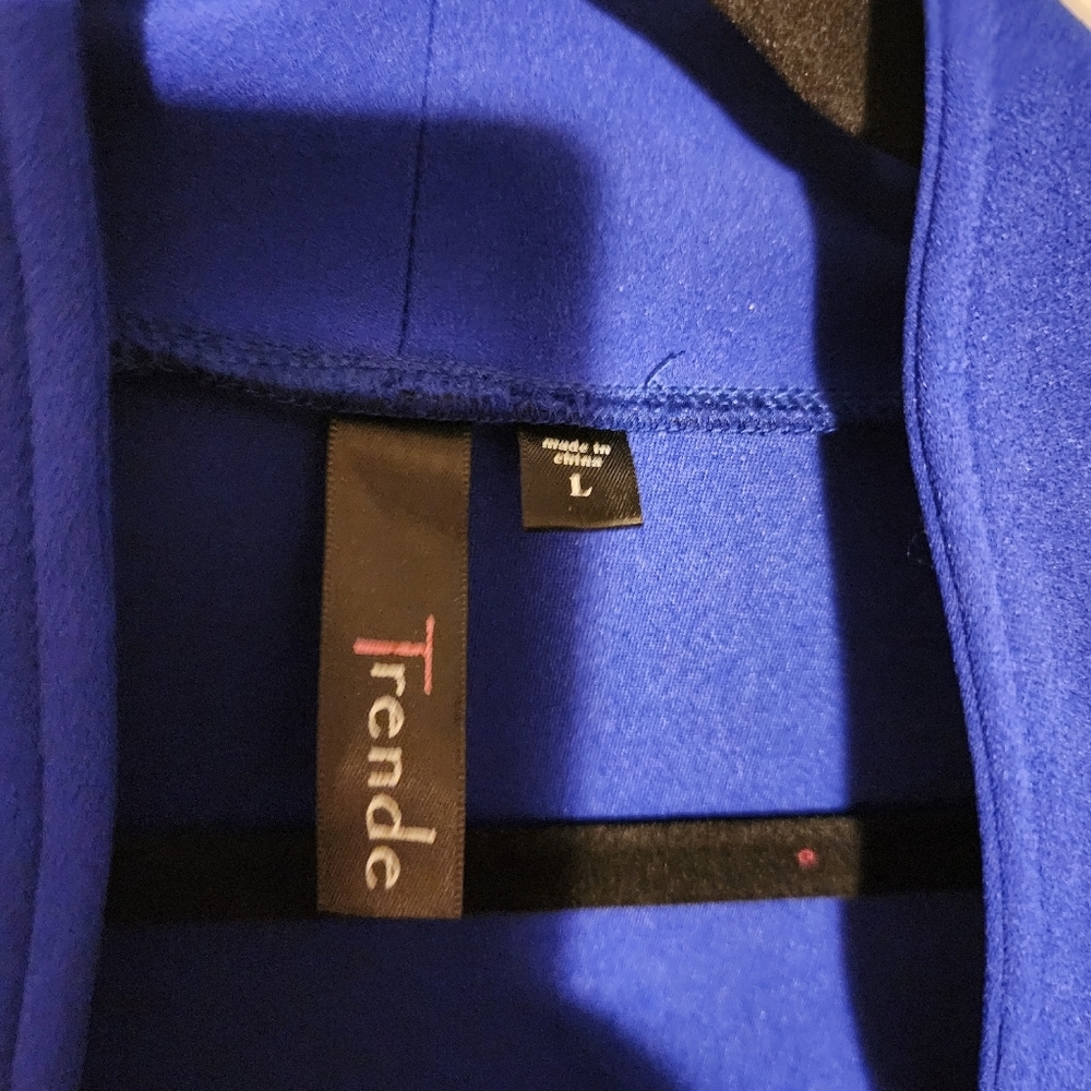 Trende Blue Flowy Lightweight Coat Size L - Picture 3 of 6